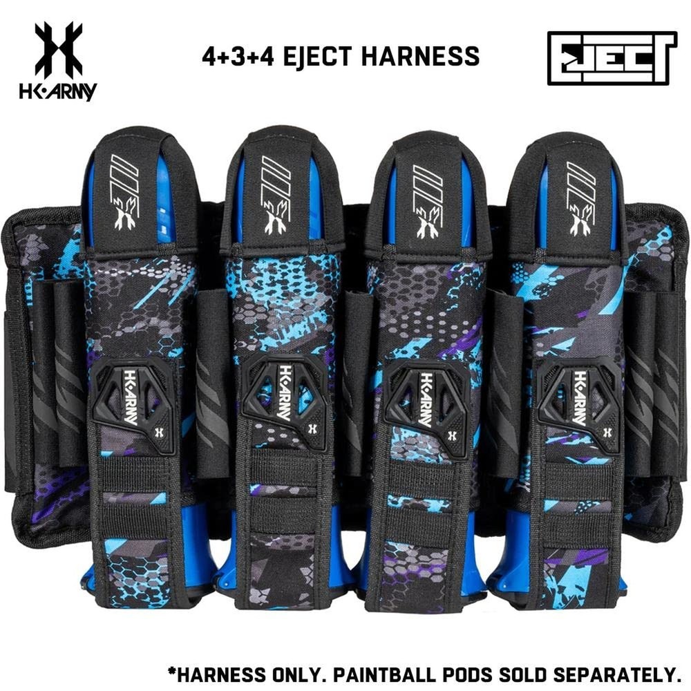 HK Army 4+3 Eject Paintball Harness Pod Pack - Poison