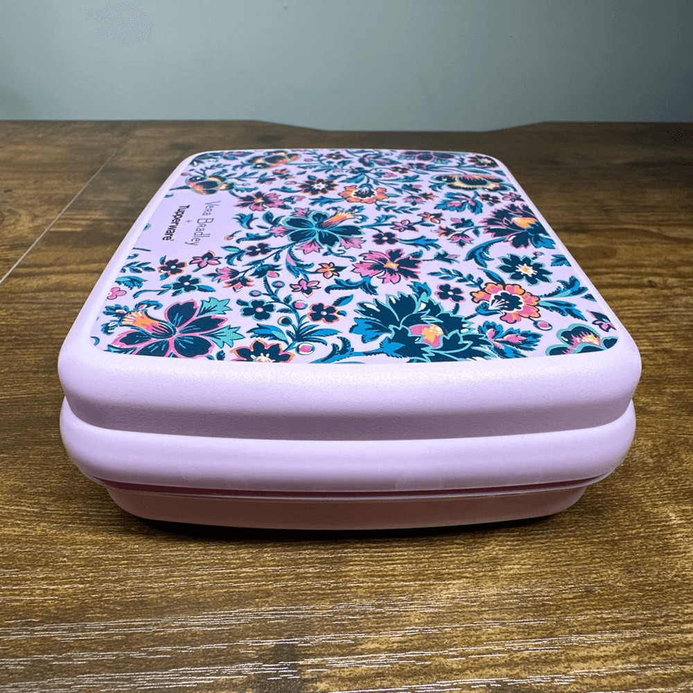 Vera Bradley Sandwich Keeper Pink Cloud Hinged Tupperware