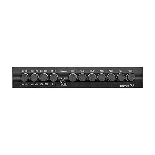 EQ7LS 7-Band Stereo Equalizer/Crossover Pre Amp Equalizer Car Audio EQ with