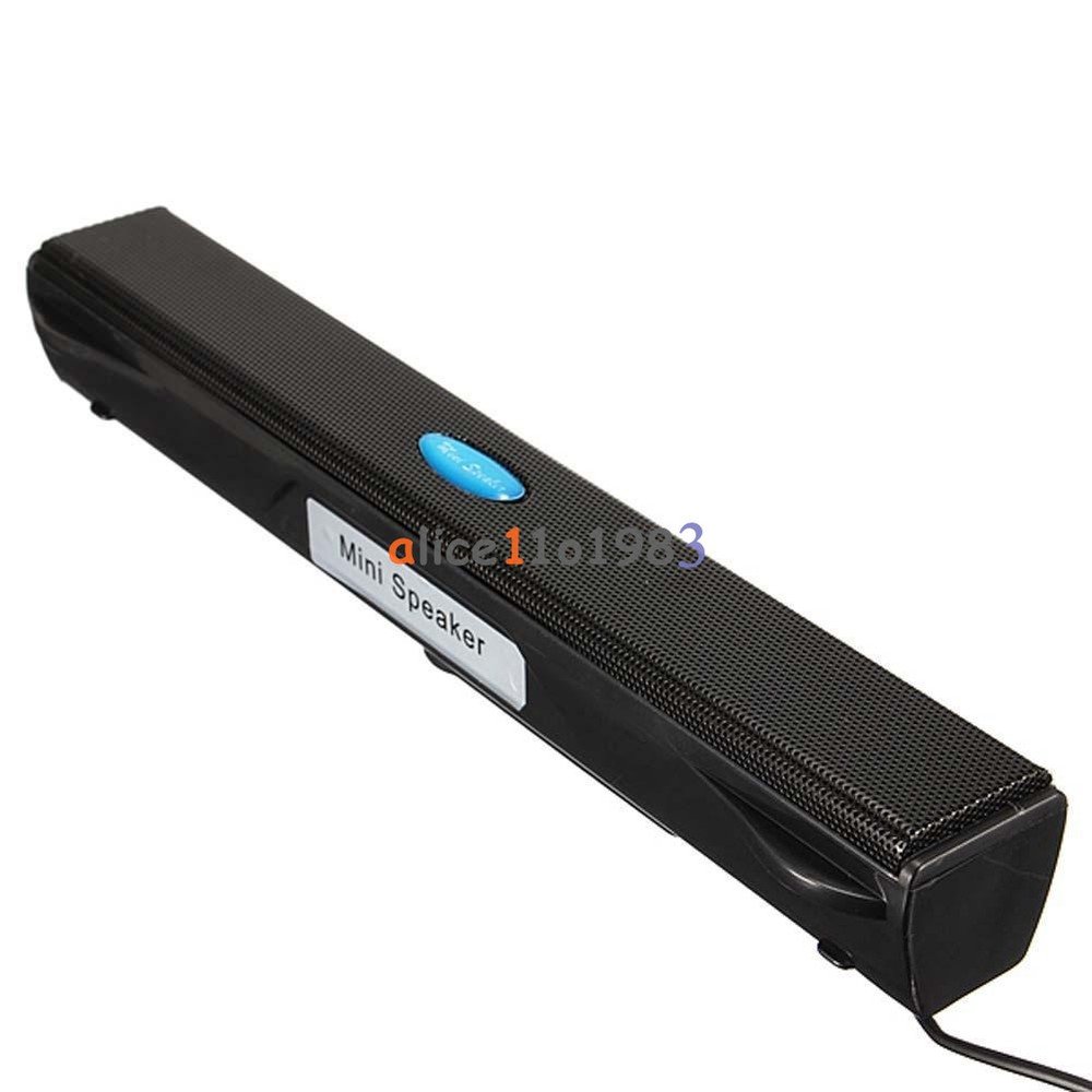 USB Multimedia Mini Speaker for Computer Desktop PC Laptop Notebook Tablet Black