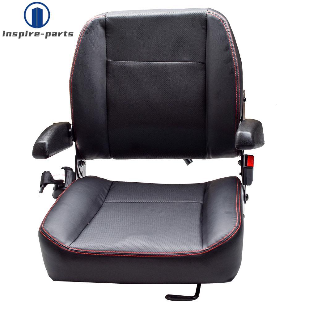 Universal Forklift Excavator Tractor Mower Seat with Armrest Safety Belt
