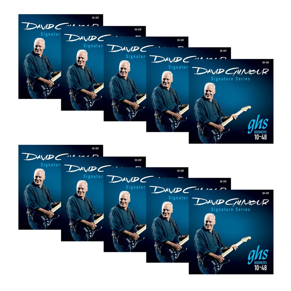 GHS Strings GB-DGF-10 SET Dave Gilmour Electric Guitar Strings, 10 SETS, 10-48