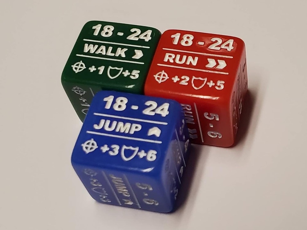 Battletech Movement Modifier and Heat Modifier 20 Dice Bundle | Color Coded Dice