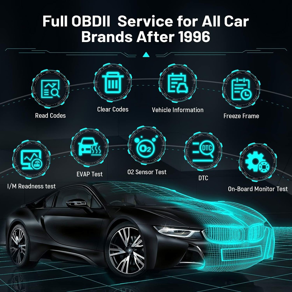 ANCEL V6 OBD2 Scanner Bi-directional Scan Tool All System Diagnostic Active Test