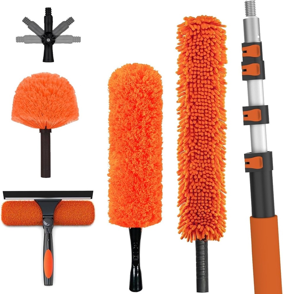 High Reach Duster Cleaning Kit with Extens Pole, High Ceiling