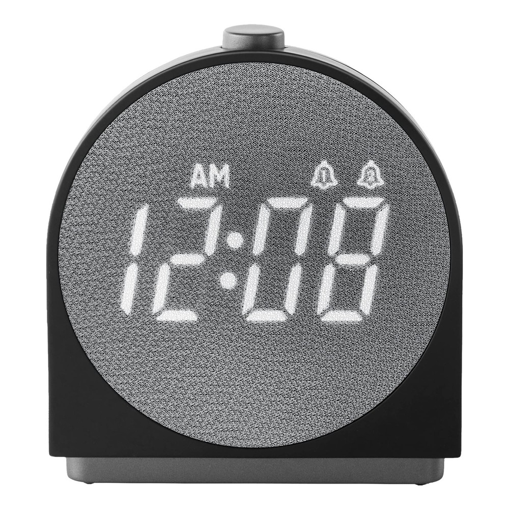 Super-Fast Charging Digital Alarm Clock W/ Fabric Display