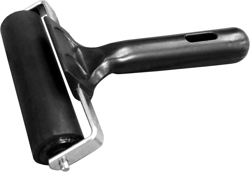 4-Inch Rubber Roller for Flooring Installation and Printmaking - Light & Durable