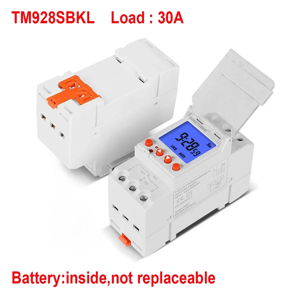 Electronic Timer Clock 1 Second to 168 Hours Programmable 16a 30a 110v 220v Big