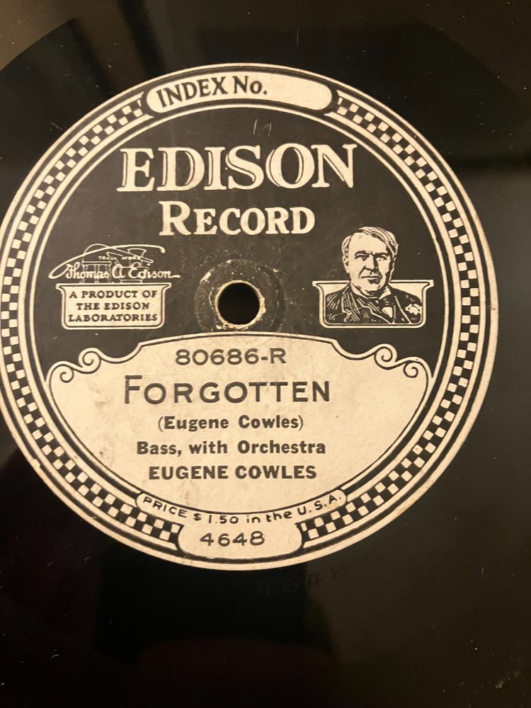 Edison Diamond Disc Record #80686 "Forgotten" Eugene Cowles