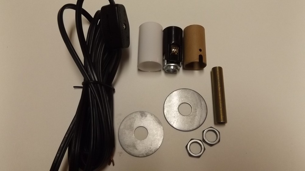 MAKE A MINI LAMP KIT WITH CANDELABRA SOCKET,BLACK CORD SET W/LINE SWITCH 941J