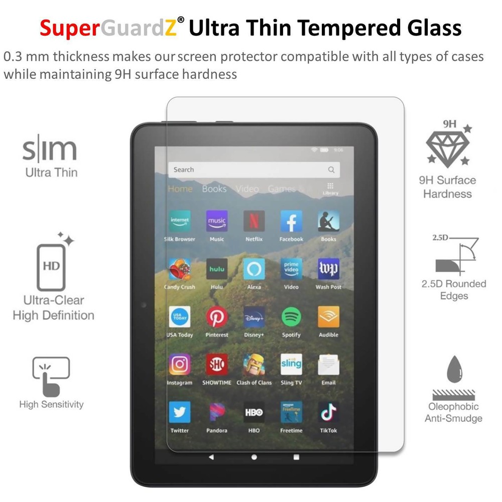 Anti Blue Light Glass Screen Protector For Amazon Fire HD 8 /Plus /Plus (2022)