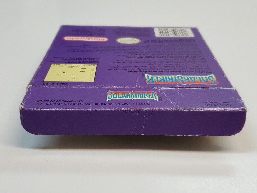 Solar Striker Original Authentic Nintendo Game Boy Box & Manual *