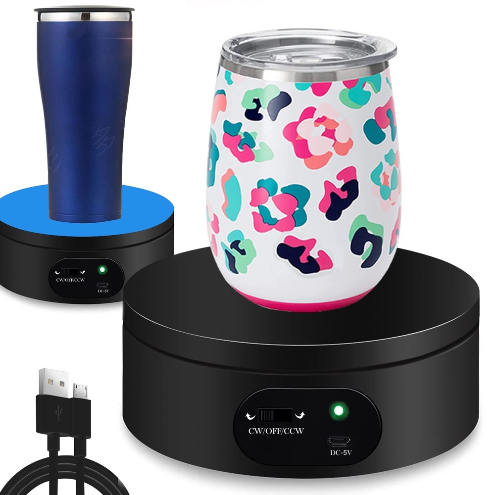 Motorized Rotating Display Stand,Turner Cup Platform for Epoxy Glitter Tumble...