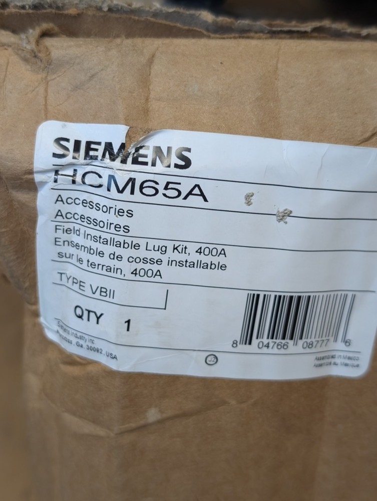 SIEMENS HCM65A ACCESSORIES FIELD INSTALLABLE LUG KIT 400A
