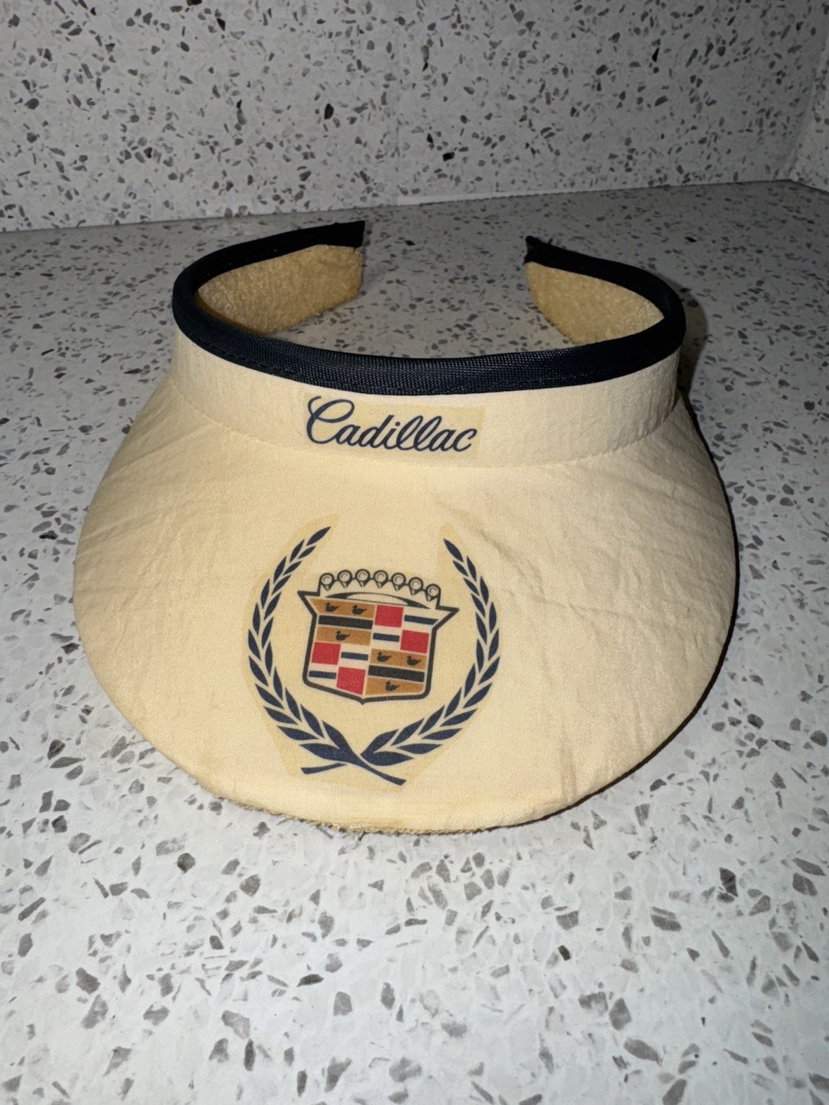 Vintage Cadillac Head Visor Hat with Attached Cadillac Sunglasses