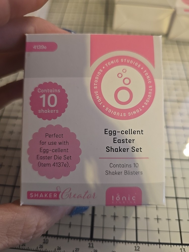 Tonic Studios Egg Cellent Easter Shaker Set 10 Pc Blister Pack Retired Card/ Tag