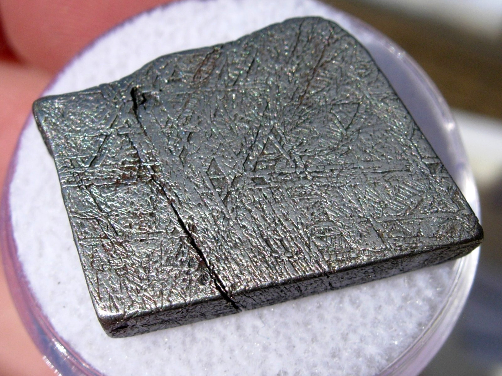 8.89 grams 20x15x4mm Brenham iron Meteorite cut slice fragment with a COA