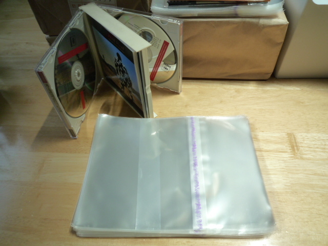 Resealable Outer Plastic Sleeves for FAT TYPE DOUBLE CD Jewel Cases 100 pieces