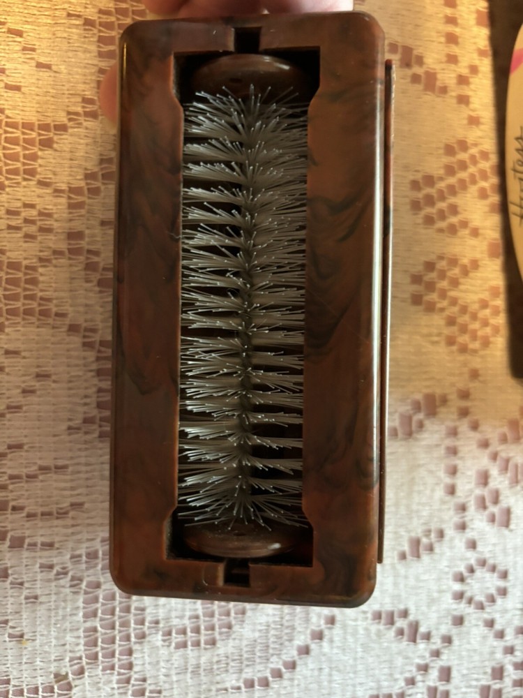 Hostess Brown Retro Vtg Crumb Sweeper Brush With Original Box