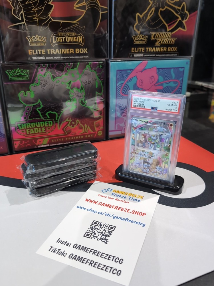 Psa Graded Card Black Display Stand - Pack Of 5