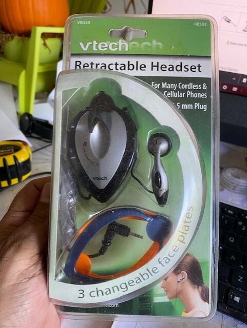 BRAND NEW VTECH RETACTABLE HEADSET 3 CHANGEABLE FACE PLATES