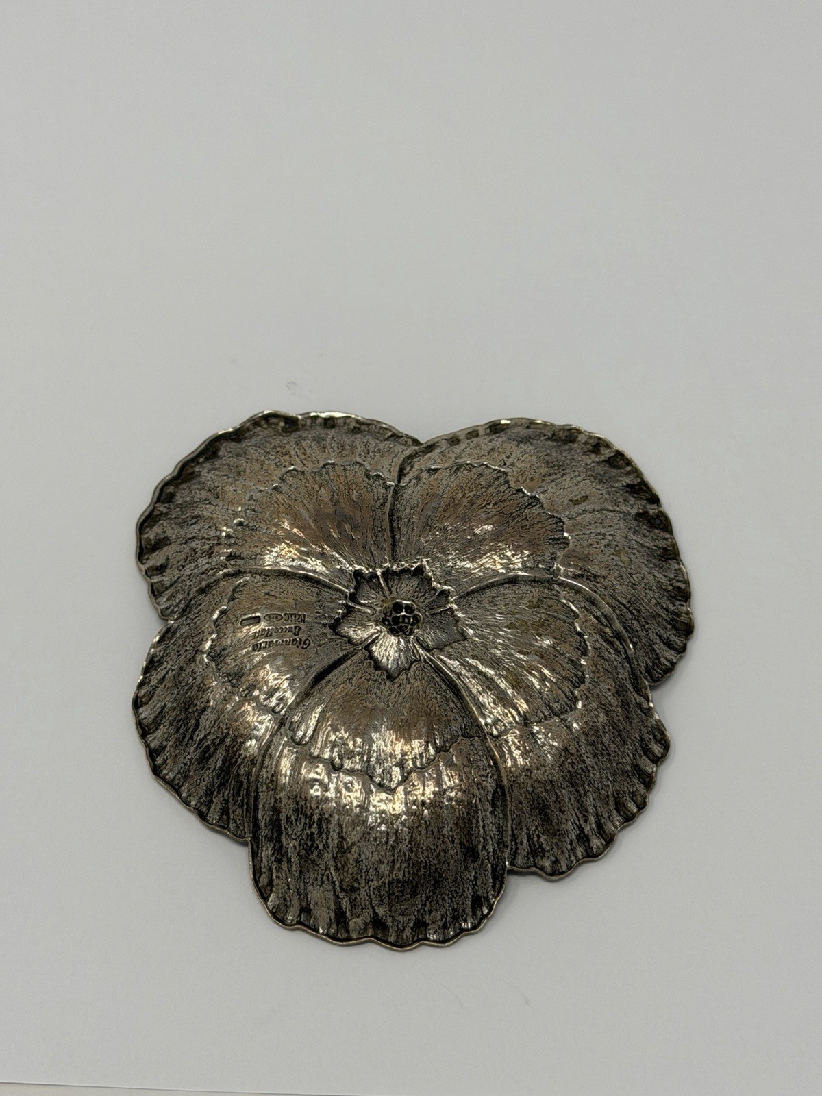 Gianmaria Buccellati Italy Sterling Silver Leaf Flower Form Dish !!!