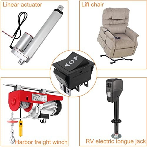 Rocker Switch 6 Pin 3 Position ON/Off/ON Momentary Toggle Switch Ordinary