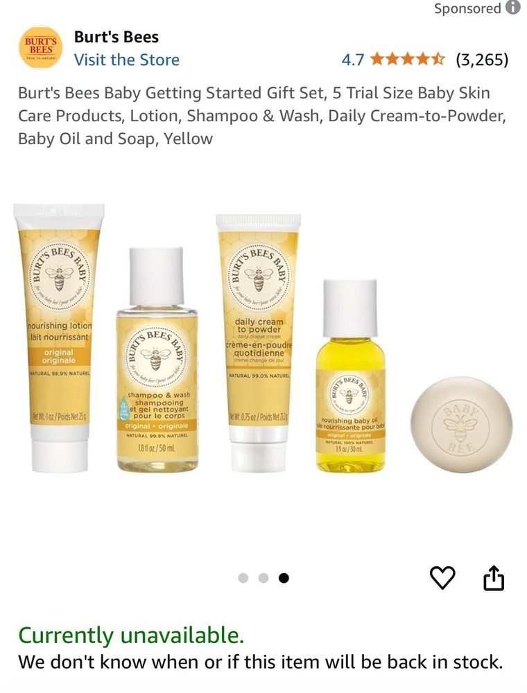 Burt’s Bee Baby Starter Kit