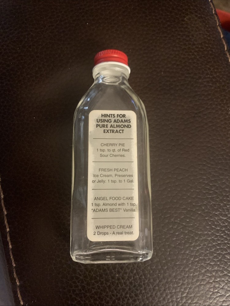 Adams Extract Pure almond Extract Empty Bottle