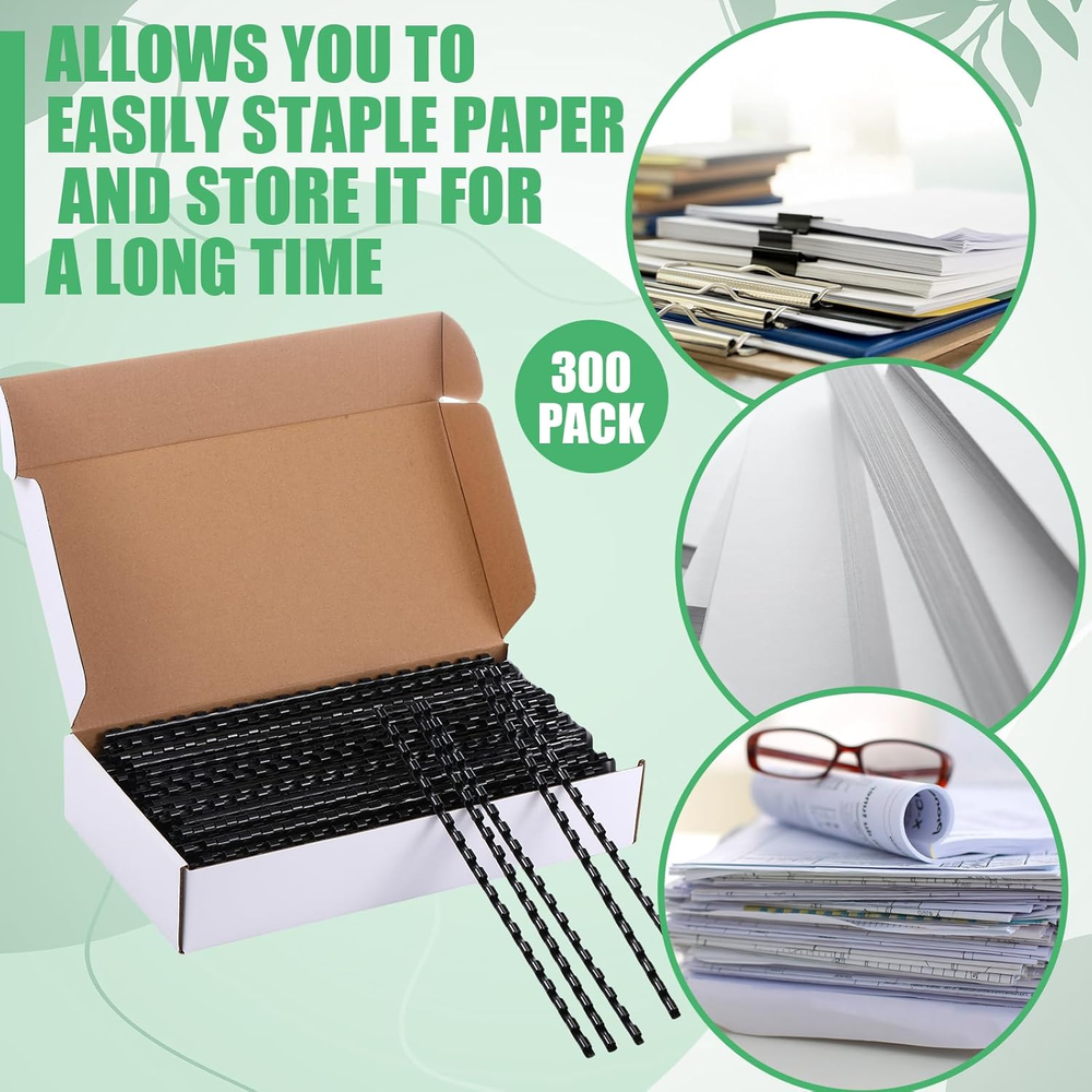 300 Pcs Plastic Binding Combs Bulk Comb Binding Ring 19 Ring Comb Binding Spines