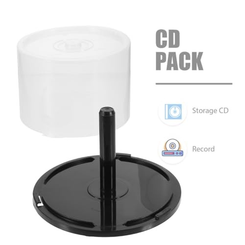 CD/DVD Cake Box Spindle, 2Pack Empty DVD Storage Bucket Clear CD Holder CD