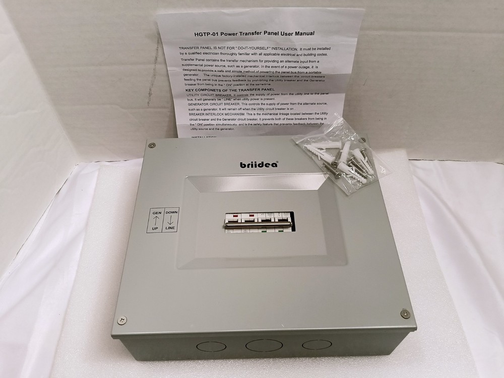Transfer Panel (60A/60A), Transfer Switch for Portable Generators 15,000 Watts,