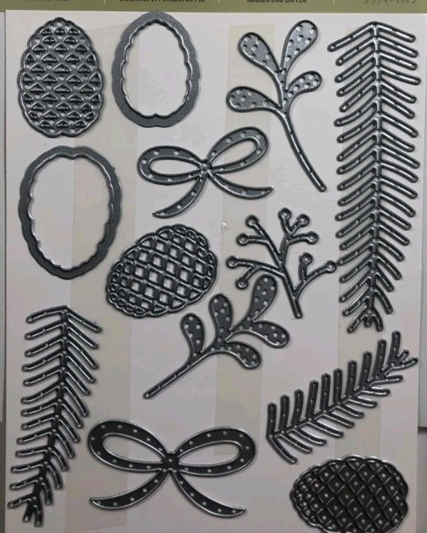 Stampin' Up! PRETTY PINES Holiday 13 Thinlits Dies 141851 New