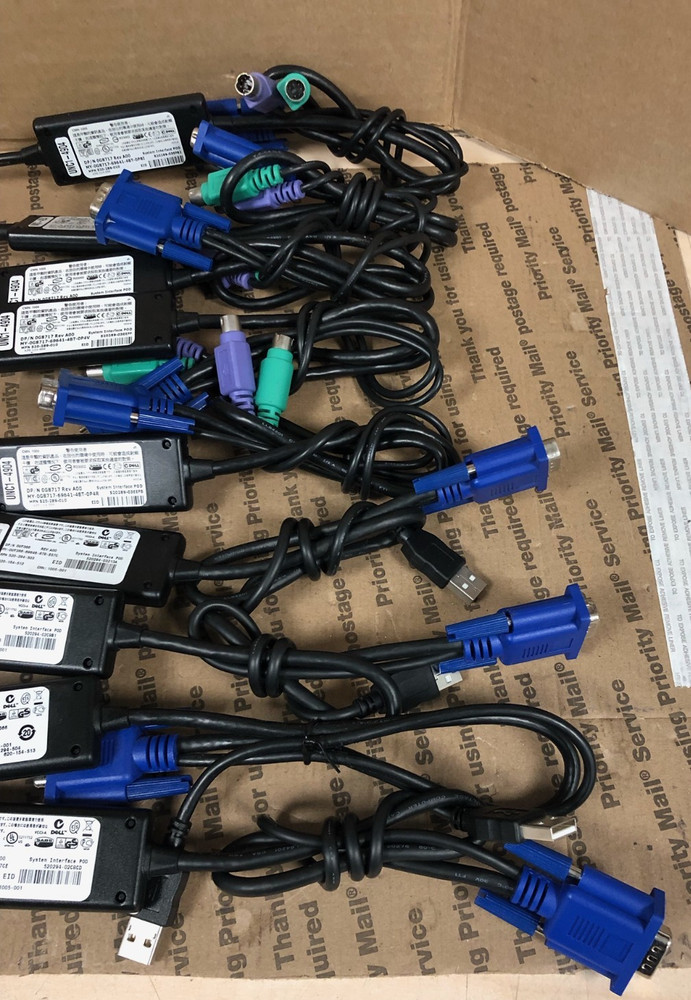 (5) Dell 0UF366 & (4) DELL 0G8717 KVM System Interface