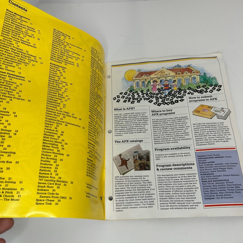 Atari Program Exchange Spring 1983 Software Catalog APX