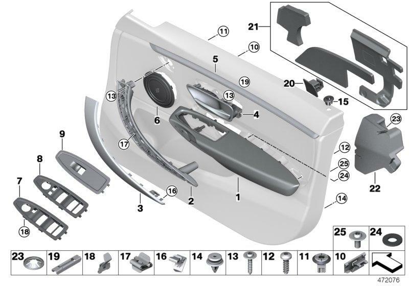 Genuine BMW 51417283836 - Bezel Switch Window Regulator