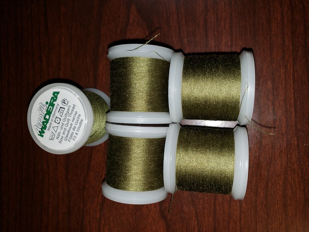 5 SPOOLS Madeira Aerofil Snap Spool Polyester Thread- 100M #9124/9565 BLUE