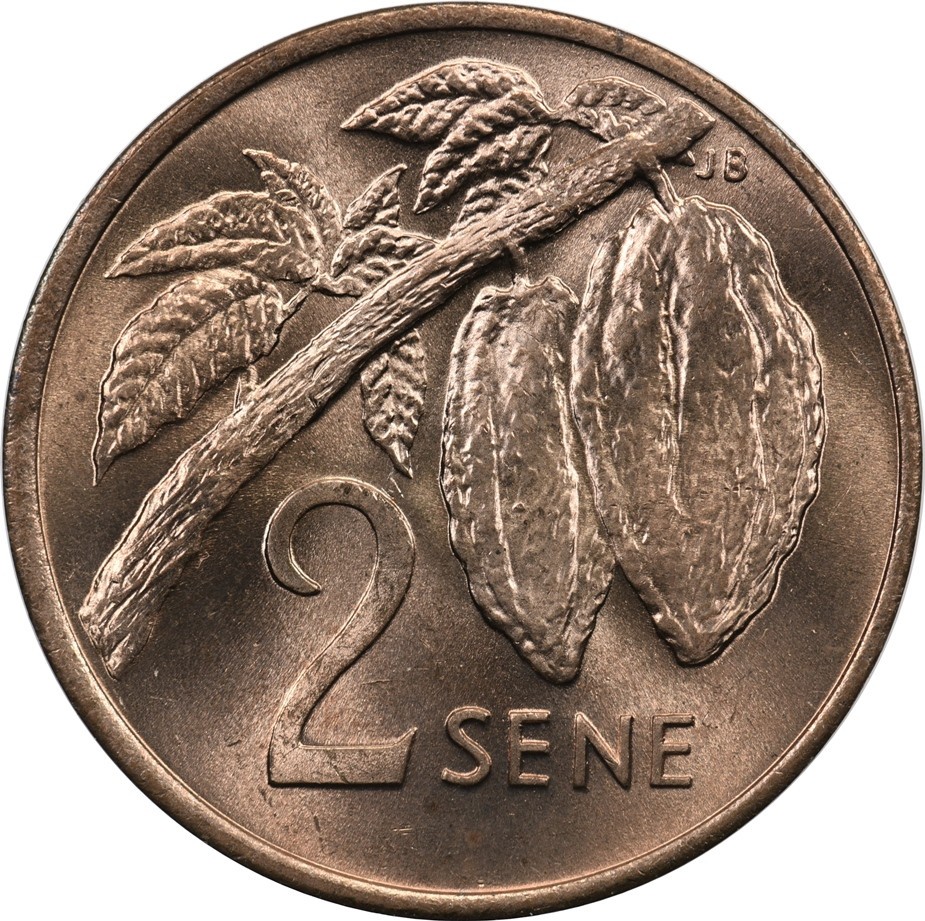 Samoa - 2 Sene - 1974 - Unc - Cocoa Pods