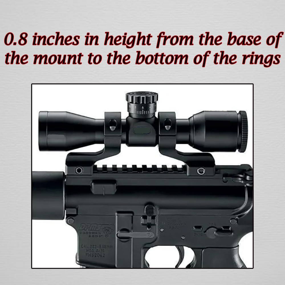 Offset Reversible 1 Inch Diameter Rifle Scope Rings 1" Scope Mount Offset
