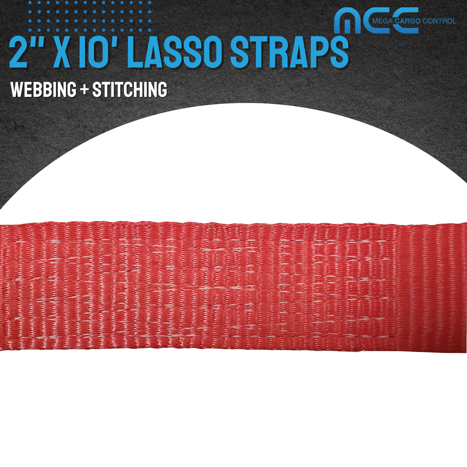 4 Pack 2" x 10' Lasso Strap w/ D Ring Auto Tie Down Wheel Lift Tow Truck Trailer