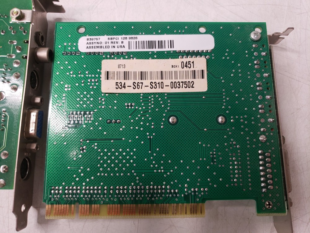 Creative Labs CT7240 Video Decoder Pci Card & Creative Audio PCI Card