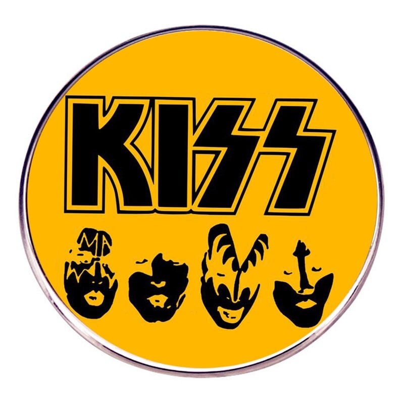 KISS (Ace Frehley, Gene Simmons, Peter Criss, Paul Stanley) Lapel Pin VERY RARE.