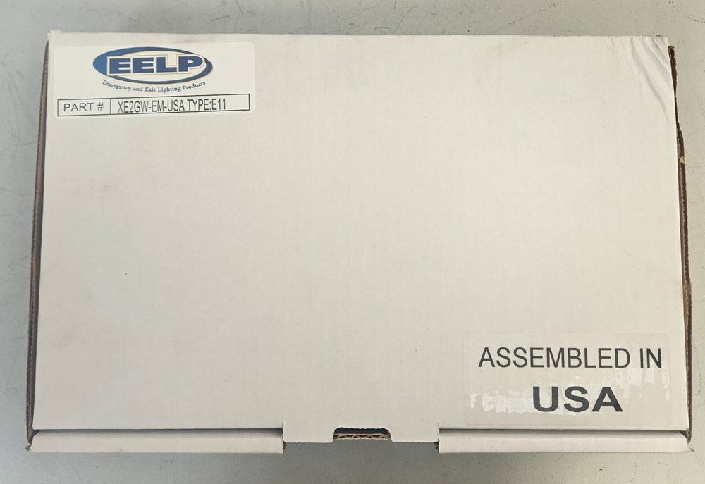 Exit Sign w/Green Lettering Double-Sided, XE2GW EEPL - 2 pack