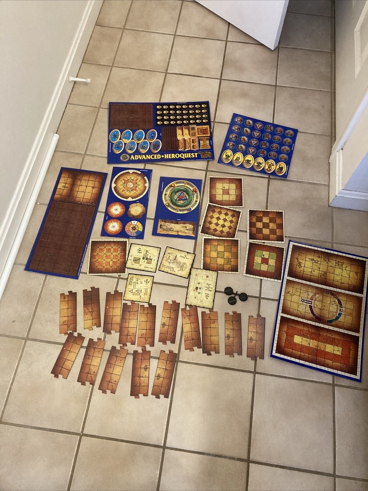 Advanced Heroquest Boardgame RPG Games Workshop 1990 (Mostly Complete) READ