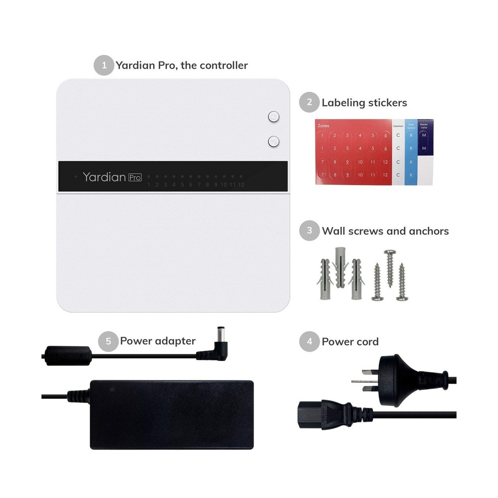 Yardian Pro Smart Sprinkler Controller (6-Zone) – Easy DIY Install, Apple
