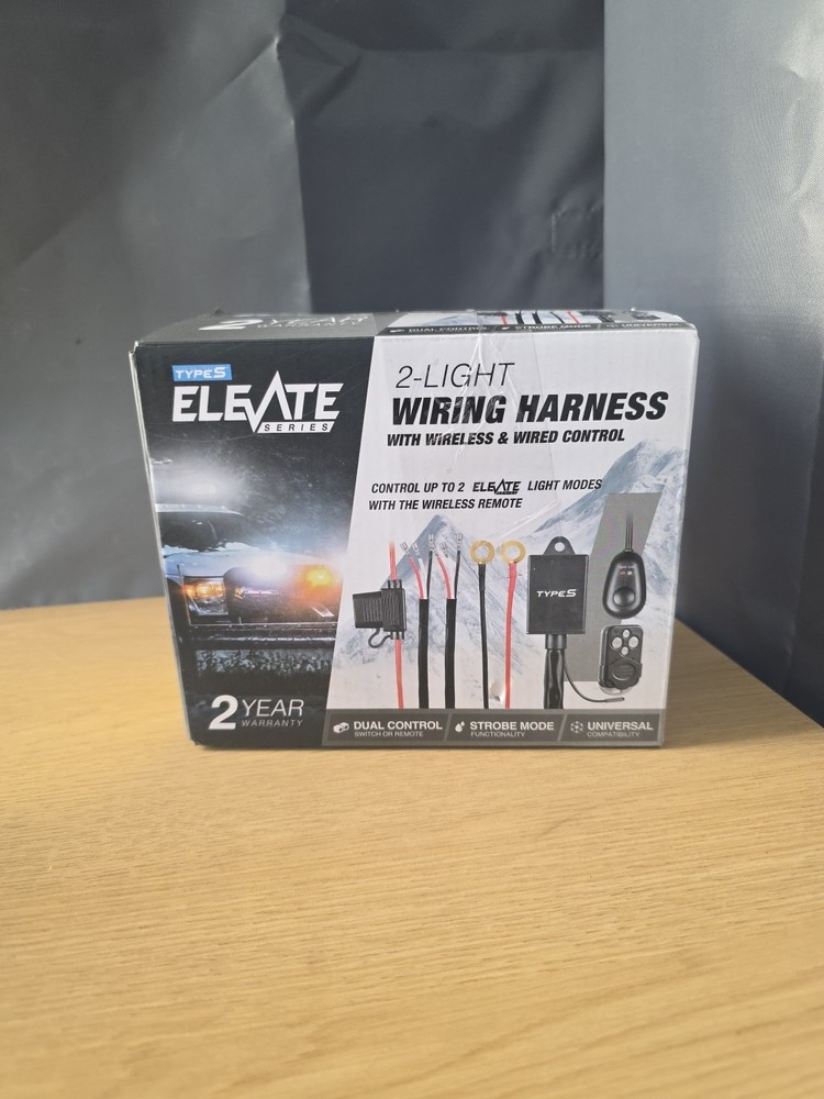 TYPE S - Elevate 2-Light Output Wiring Harness - Wireless Remote or Wired Contro