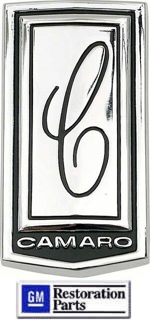 70-73 Camaro Hood Emblem, Front Header Panel (NEW)