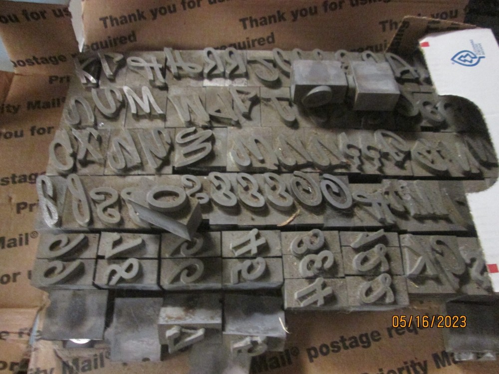 11 Lbs Clean Letterpress Cursive Letters Scrap or Use
