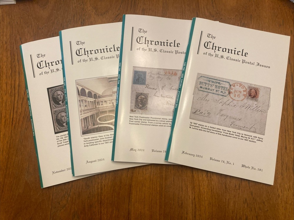 The Chronicle of US Classic Postal Issues 2024 Full year