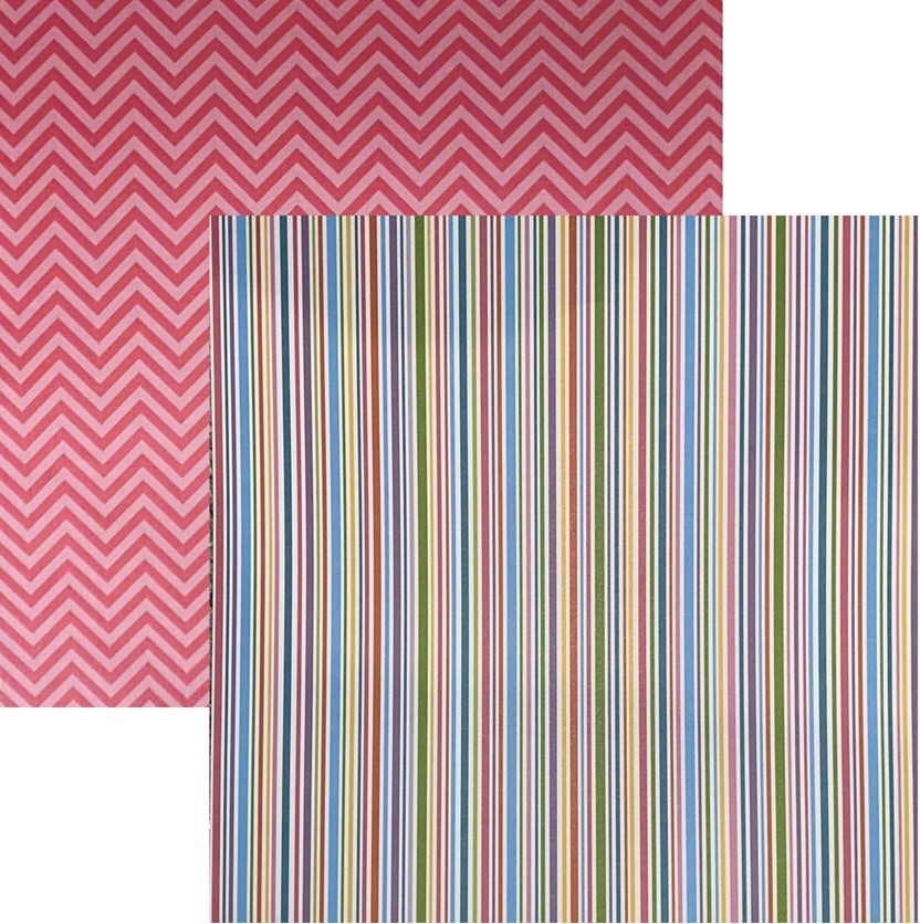 Happy Easter - Easter Stripe, DS scrapbook paper - Reminisce HE040